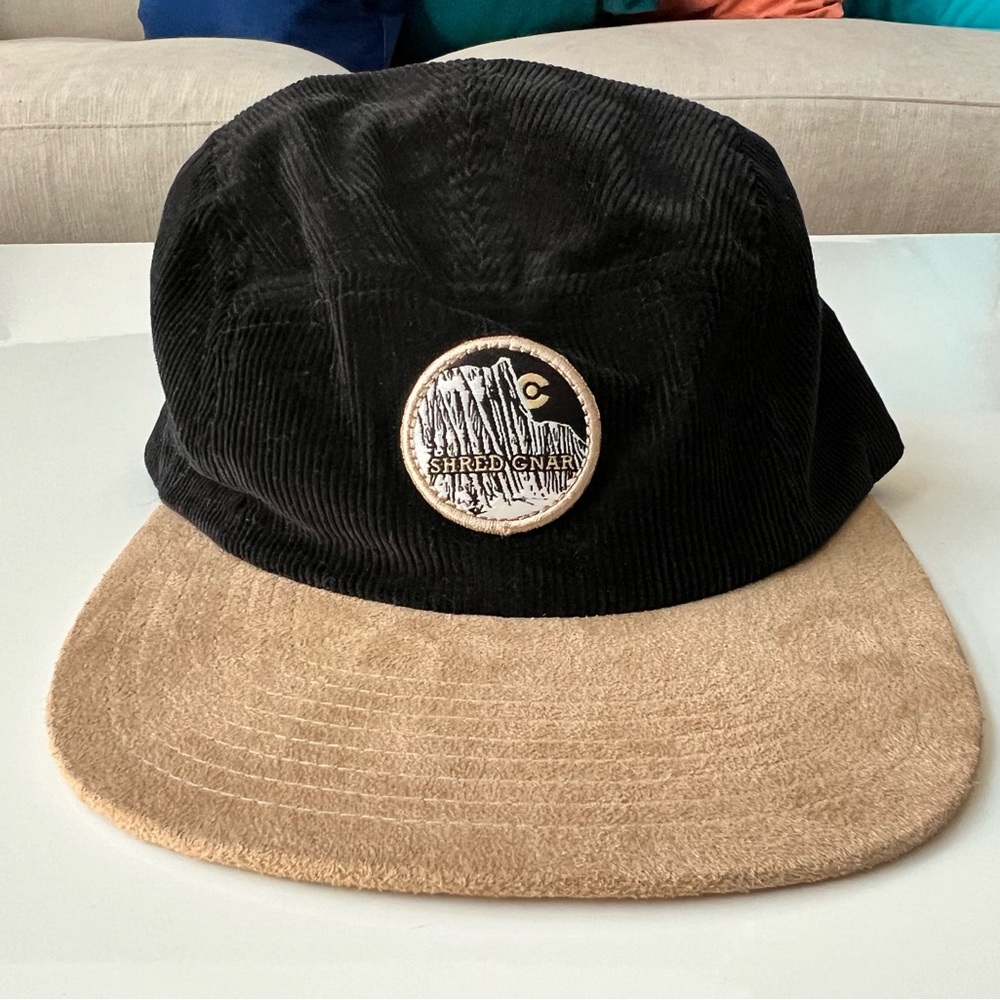 Colorado Flat Bill Hat, Limber Grove Shred Gnar Corduroy & Faux Suede